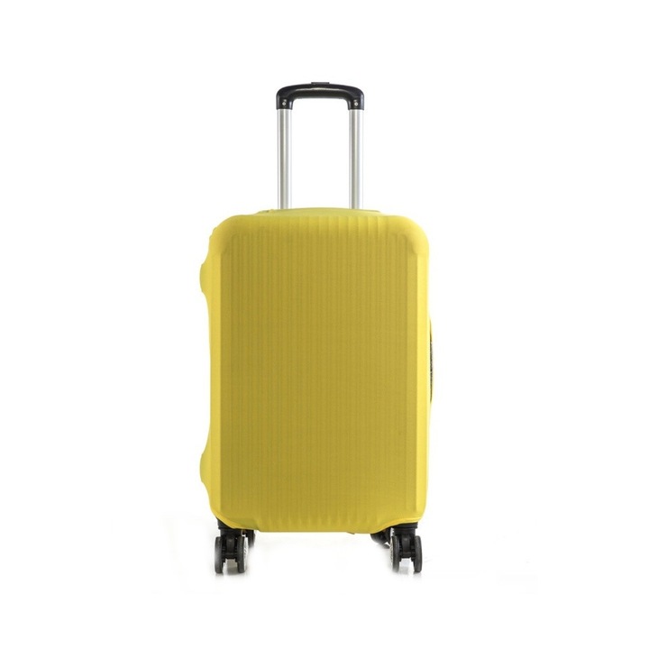 Husa protectie elastica Troler Valiza Geanta AKU culoare GALBEN, marimea L ajustabila, (h = 65 ÷ 70 cm) x (L = 47 ÷ 50 cm) X (l = 26 ÷ 29 cm)