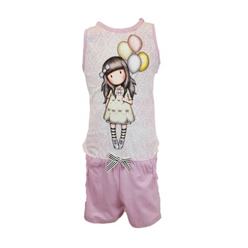 Salopeta copii Gorjuss - Birthday Wishes, bumbac, roz, 6 ani Salopeta copii Gorjuss - Birthday Wishes, bumbac, roz, 6 ani