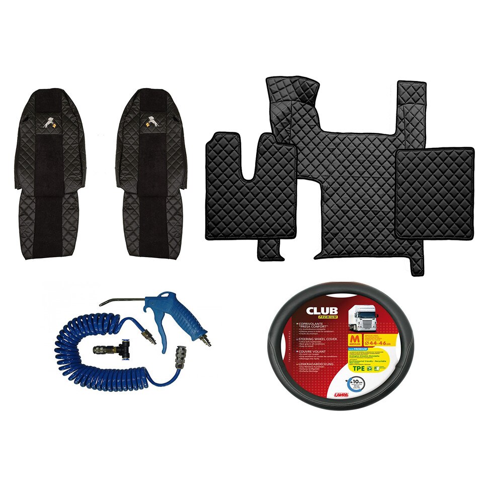 Set cabina huse si presuri Man TGX 2 sertare 2007-2017 Negru