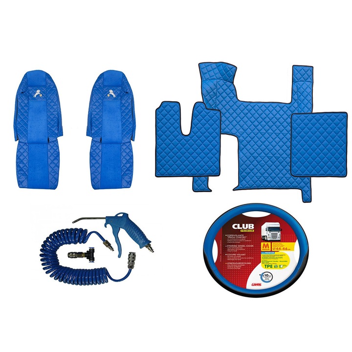 Set cabina huse si presuri Man TGX 2 sertare 2007-2017 Albastru