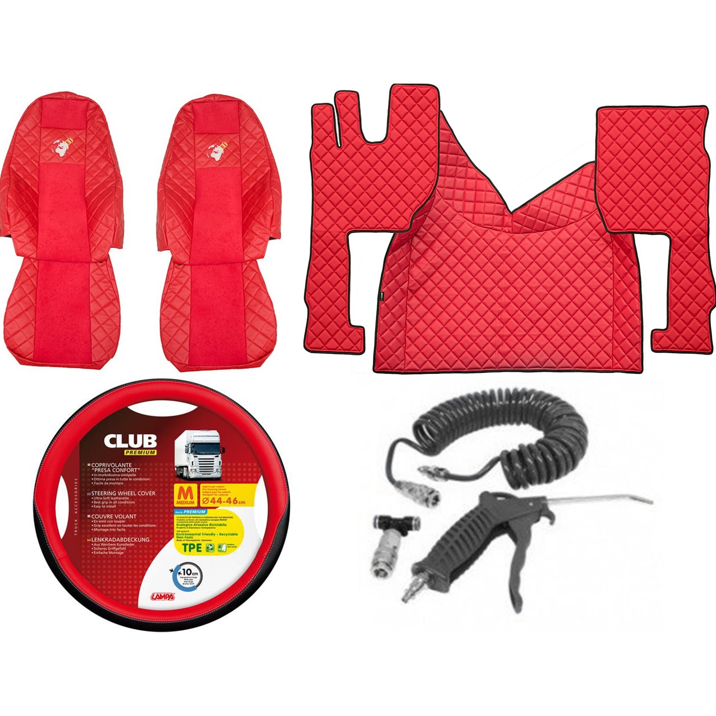 Set cabina huse si presuri Volvo FH4 Euro 6 2013-2019 Rosu