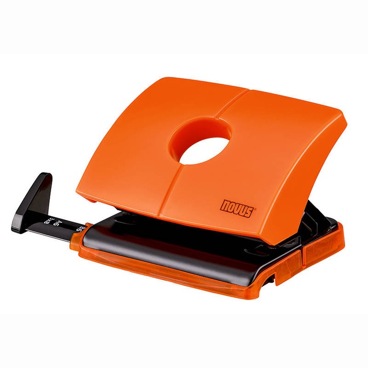 Perforator Novus B216 olectia Color ID 16 coli, portocaliu distractiv