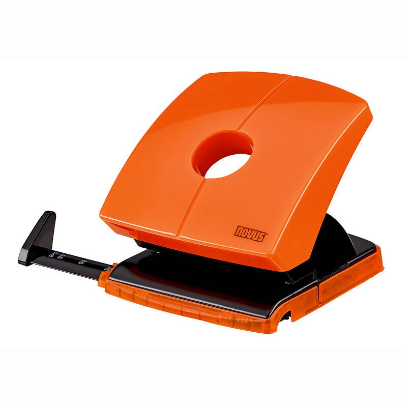 Perforator Novus B230 colectia Color ID, 30 coli, portocaliu distractiv