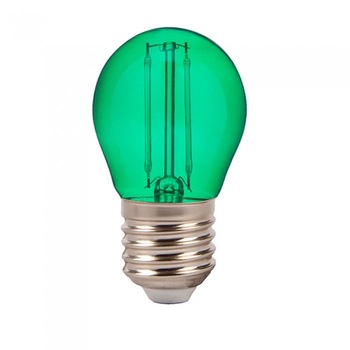 Bec Vintage led decorativ, E27, G45, 2W(10W), A+, verde, V-TAC Bec Vintage led decorativ, E27, G45, 2W(10W), A+, verde, V-TAC