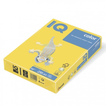Carton color A4 IQ 160 g/mp 250 coli/top galben intens Carton color A4 IQ 160 g/mp 250 coli/top galben intens