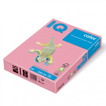 Hartie color A4 IQ 80 g/mp 500 coli/top roz intens Hartie color A4 IQ 80 g/mp 500 coli/top roz intens