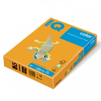 Carton color A4 IQ 160 g/mp 250 coli/top portocaliu Carton color A4 IQ 160 g/mp 250 coli/top portocaliu