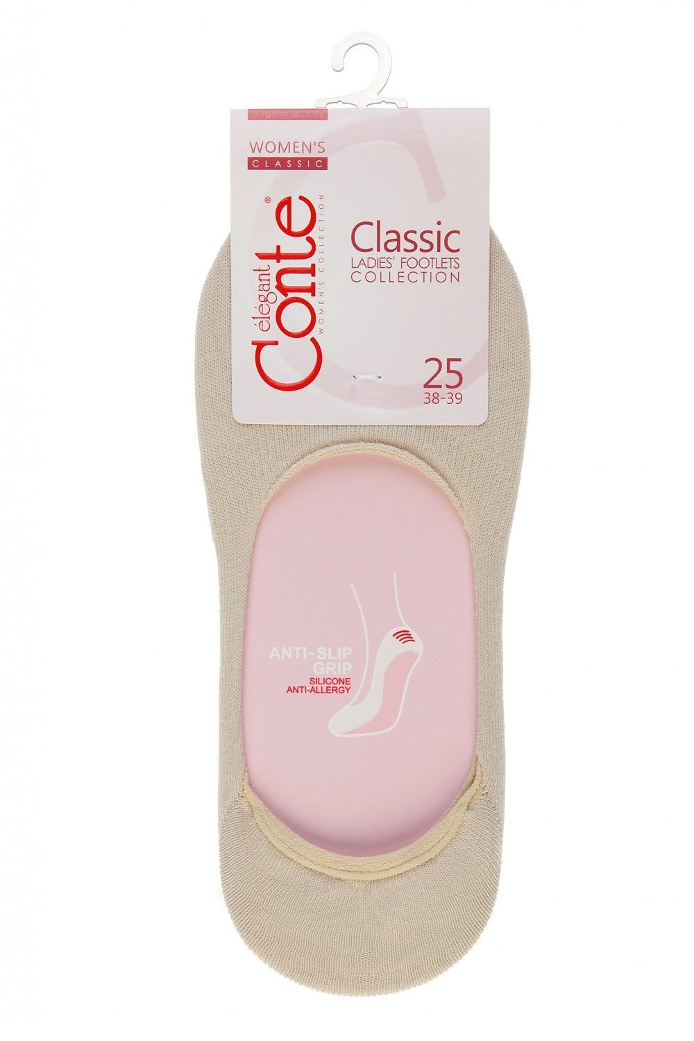 Talpici subtiri din bumbac, Conte Elegant Classic 000, Bej