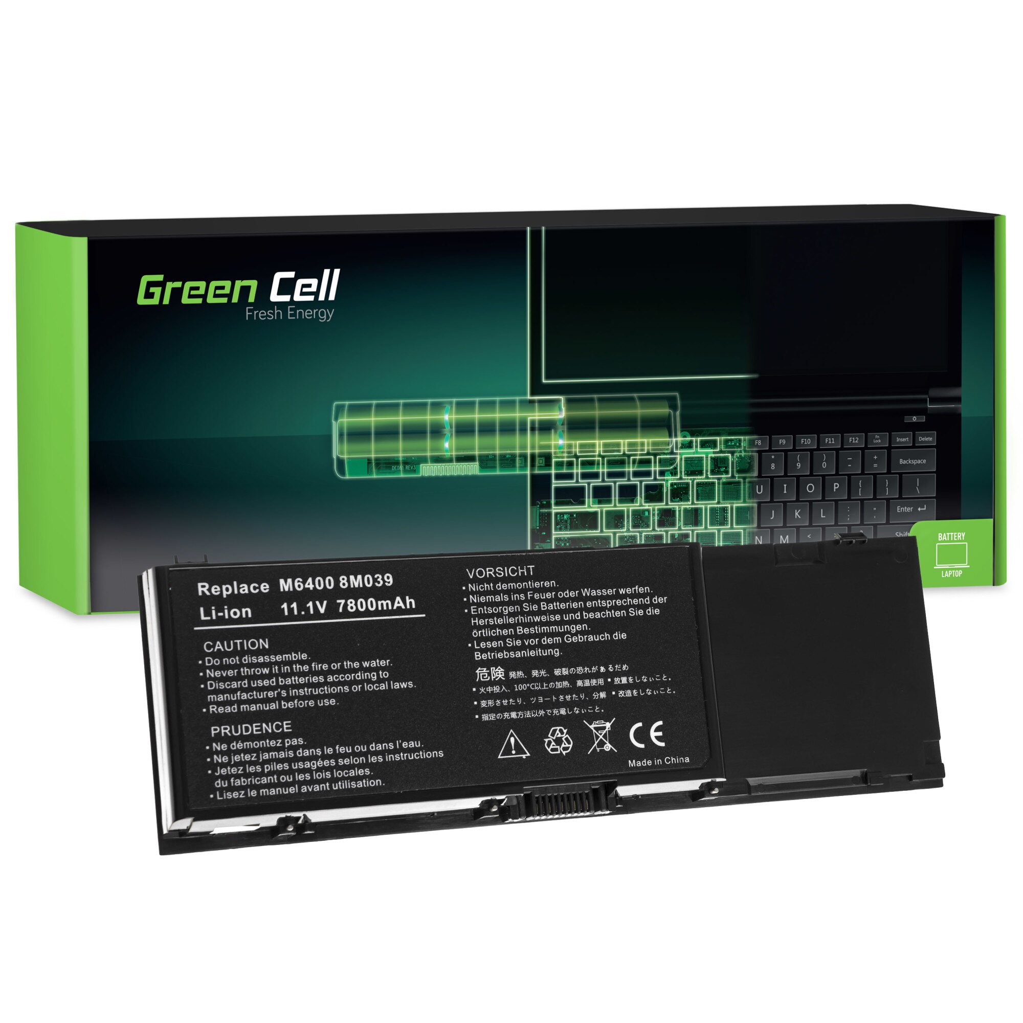Baterie laptop 8M039 pentru Dell Precision M6400 M6500 acumulator marca Green Cell