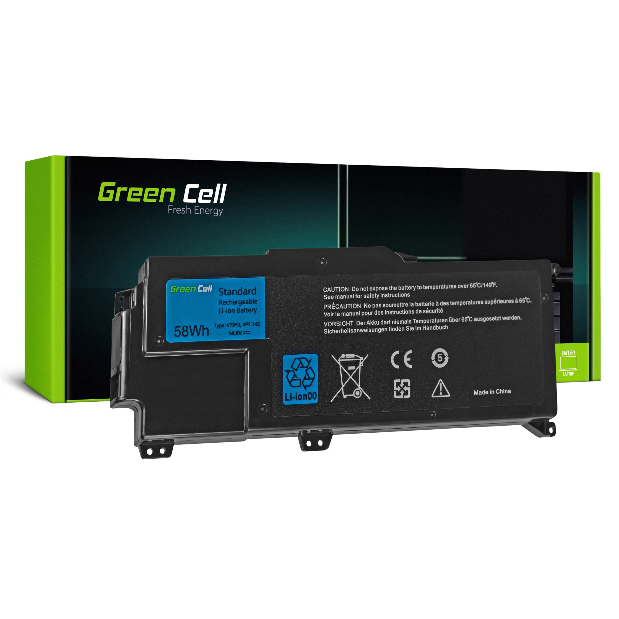 Baterie ORMTVY OV79Y0 OV79YO OYMYF6 pentru Dell (3900mAh 14.8V) Laptop acumulator marca Green Cell®