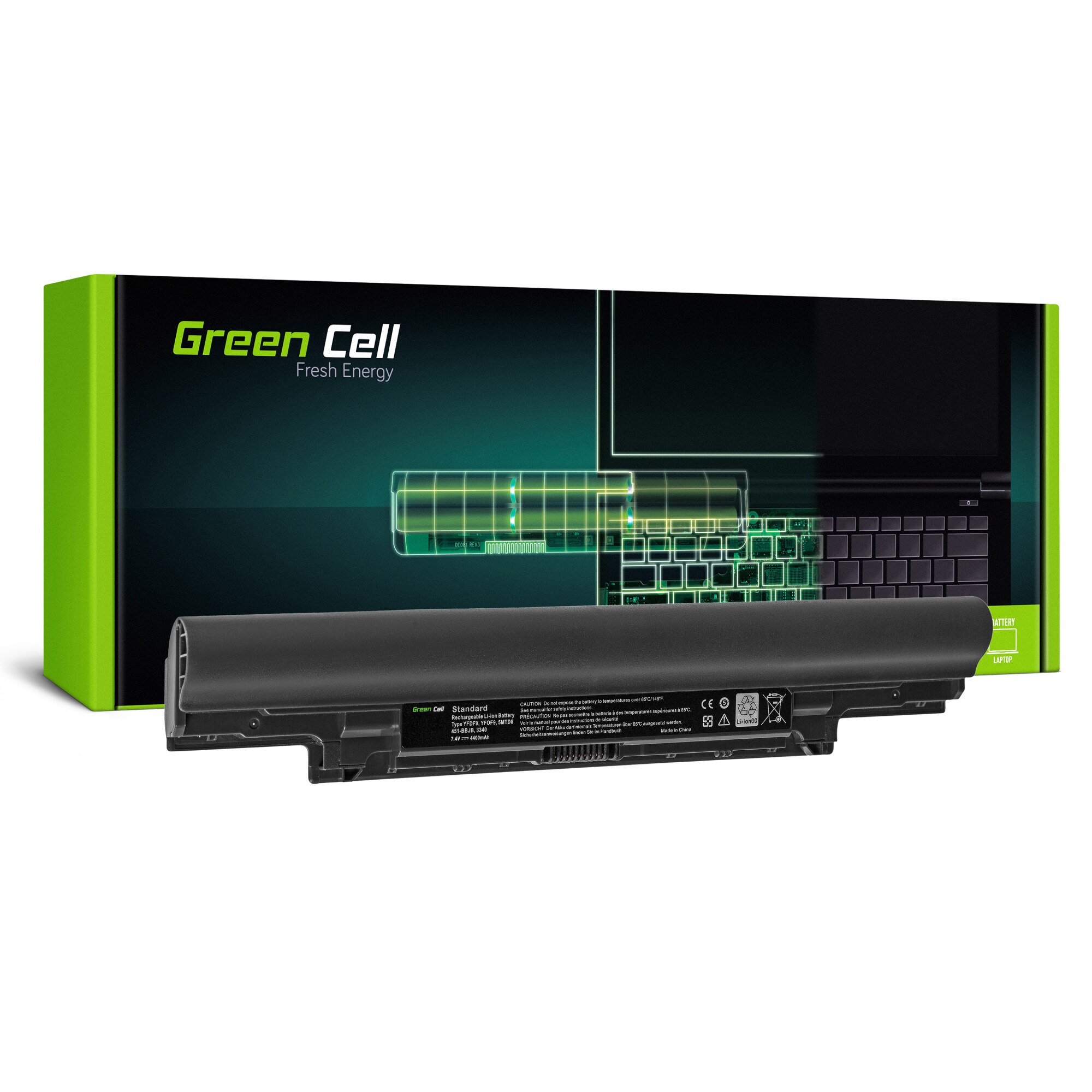 Baterie laptop H4PJP YFDF9 JR6XC 5MTD8 pentru Dell Latitude 3340 3350 E3340 P47G acumulator marca Green Cell