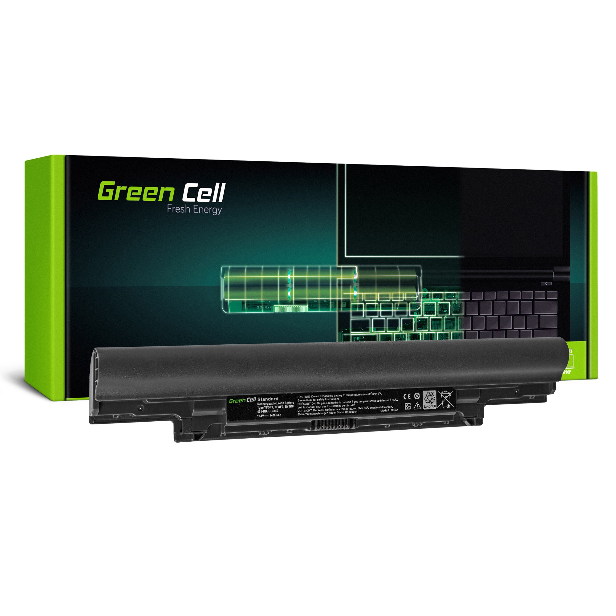 Baterie 451-BBIY 451-BBIZ 451-BBJB 7WV3V pentru Dell (4400mAh 11.1V) Laptop acumulator marca Green Cell®