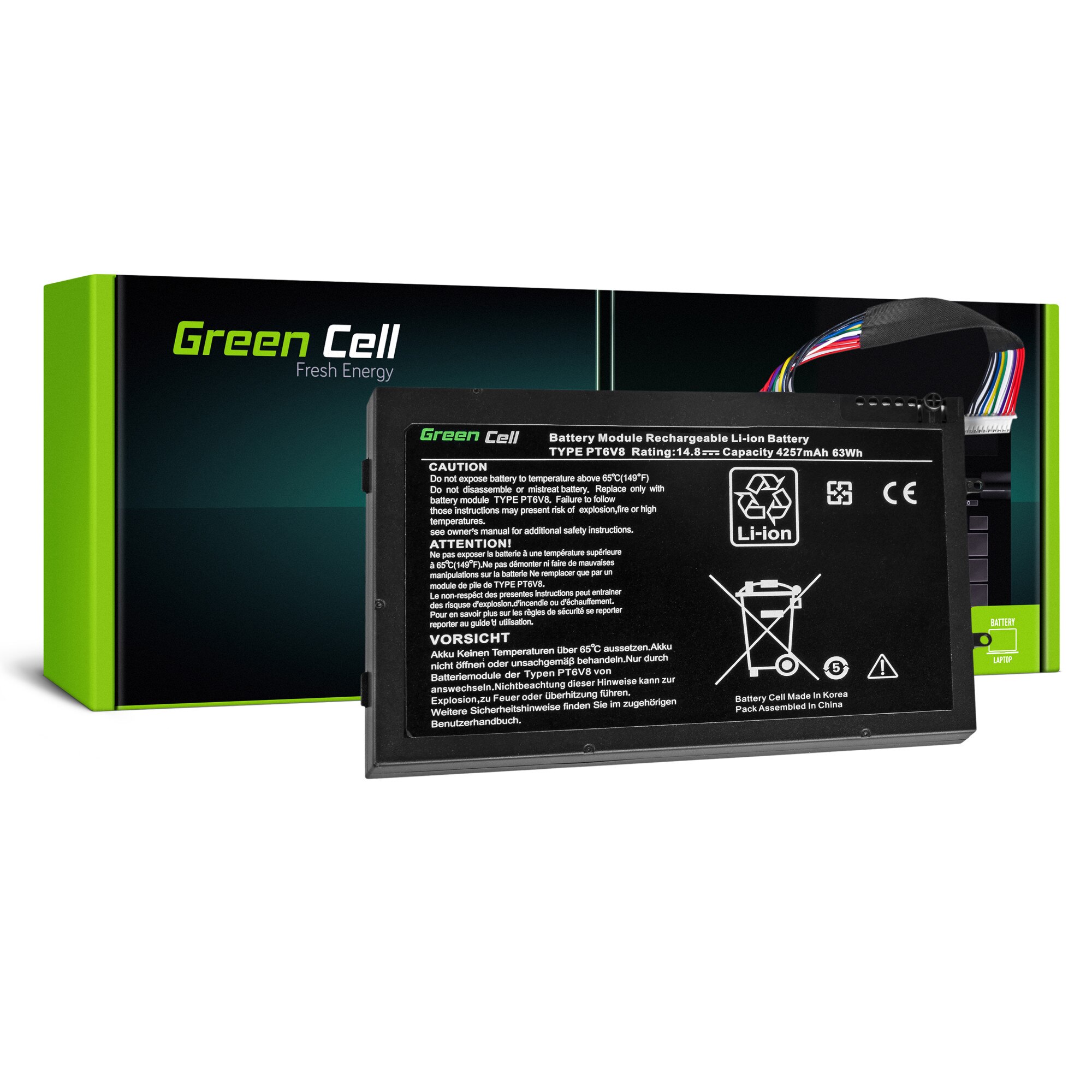 Baterie laptop PT6V8 pentru Dell Alienware M11x R1 R2 R3 M14x R1 R2 R3 acumulator marca Green Cell