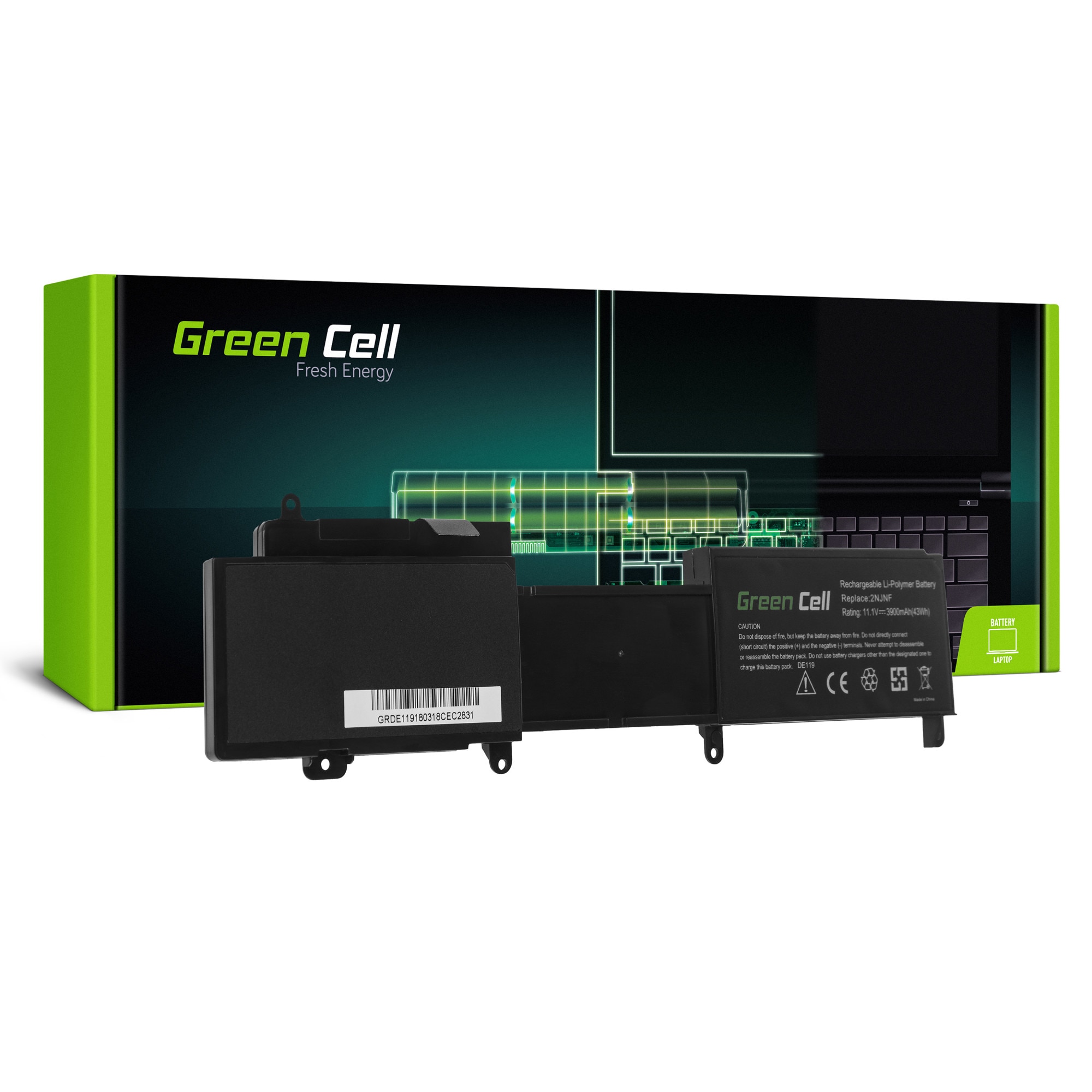 Baterie laptop 2NJNF pentru Dell Inspiron 14z 5423 15z 5523 acumulator marca Green Cell