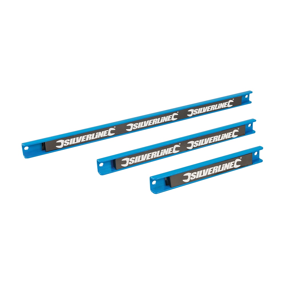 Set 3 suporti magnetici pentru depozitare scule sau ustensile de bucatarie , 200, 300, 460mm, Silverline