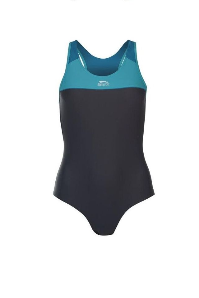 Costum de baie sport, Slazenger Racer, Albastru/Negru, M, Albastru/Negru, M