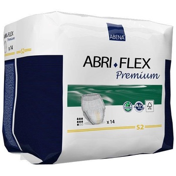 Scutec Abena Abri Flex Premium S 2 pentru adulti, tip chilot, absorbtie 1900 ml, 14 buc Scutec Abena Abri Flex Premium S 2 pentru adulti, tip chilot, absorbtie 1900 ml, 14 buc