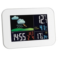 statie meteo digitala cu senzor extern wireless tfa s35113602 primavera ecran color valori minmax prognoza meteo ceas controlat radio snooze punct roua functionare baterii sau priza imagen 1_0_
0