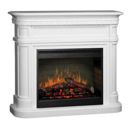 Semineu Charleston alb - cu focar electric 3D Dimplex Optiflame DF2608-EU cu sunet