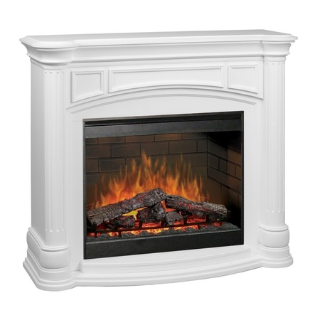 Semineu Belvedere alb - cu focar electric 3D Dimplex Optiflame DF3020-EU cu sunet