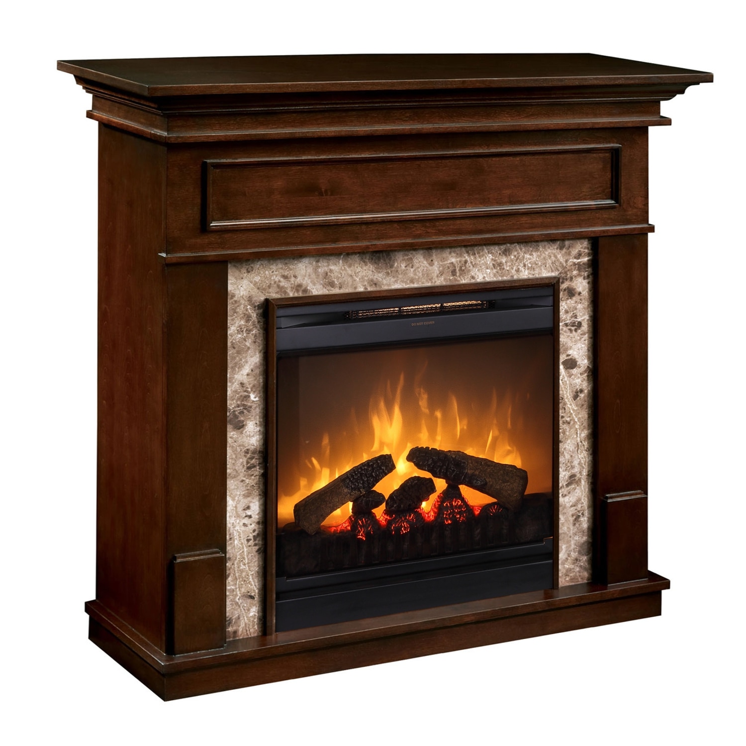 Semineu Bari nuc - cu focar electric 3D Dimplex Optiflame DF2010-EU cu sunet