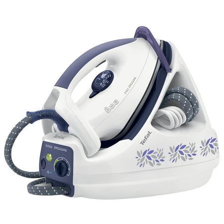 Statie de calcat Tefal Easypressing GV5246, Talpa Ultragliss, 1 l, 90 g/min, Alb/Albastru