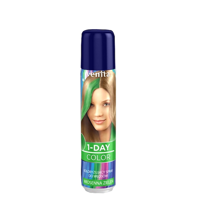 Spray colorant pentru par Venita 1-Day, Verde Intens - Nr. 3, 60 ml