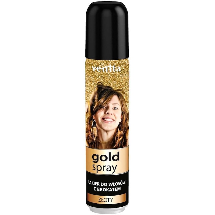 Fixativ cu sclipici Venita, Auriu
