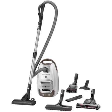 Aspirator cu sac Rowenta Silence Force 4A RO6477, 4.5 l, Tub telescopic, 750 W, HEPA, Gri