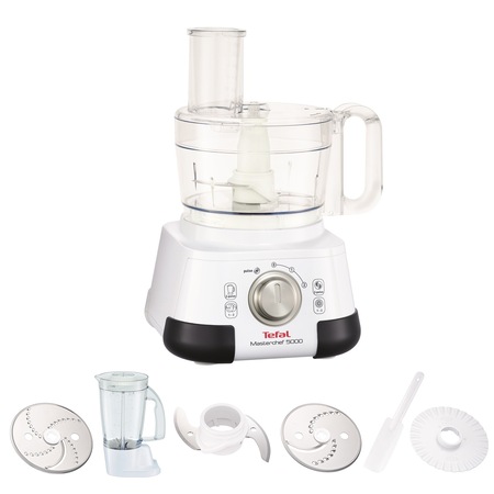Robot de bucatarie Tefal MasterChef 5000 DO514138, 750 W, bol 2.2 l, blender 1.25 l, 2 viteze + Pulse, Alb
