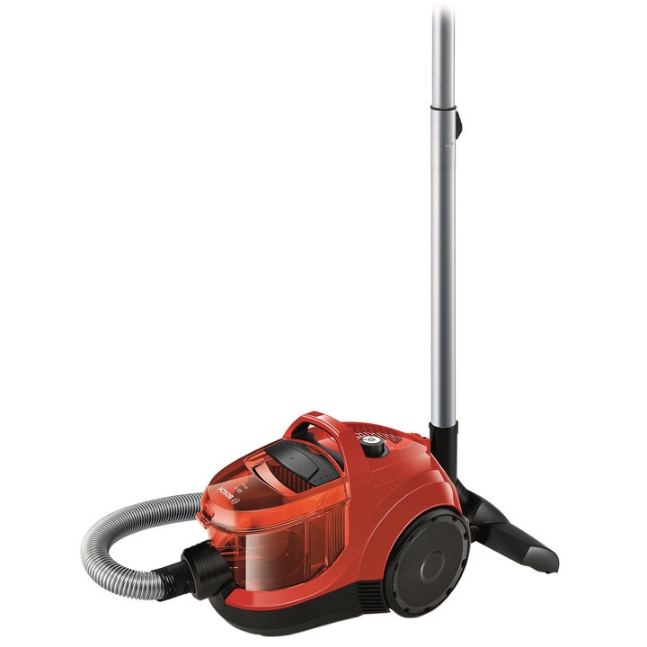 Aspirator fara sac Bosch BGC1B130, 1.4 l, Tub telescopic metalic, filtru Hepa, clasa emisii praf A