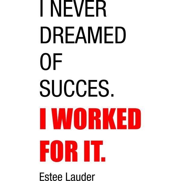 Sticker decorativ Work for succes, 84 x 150 cm, negru cu rosu