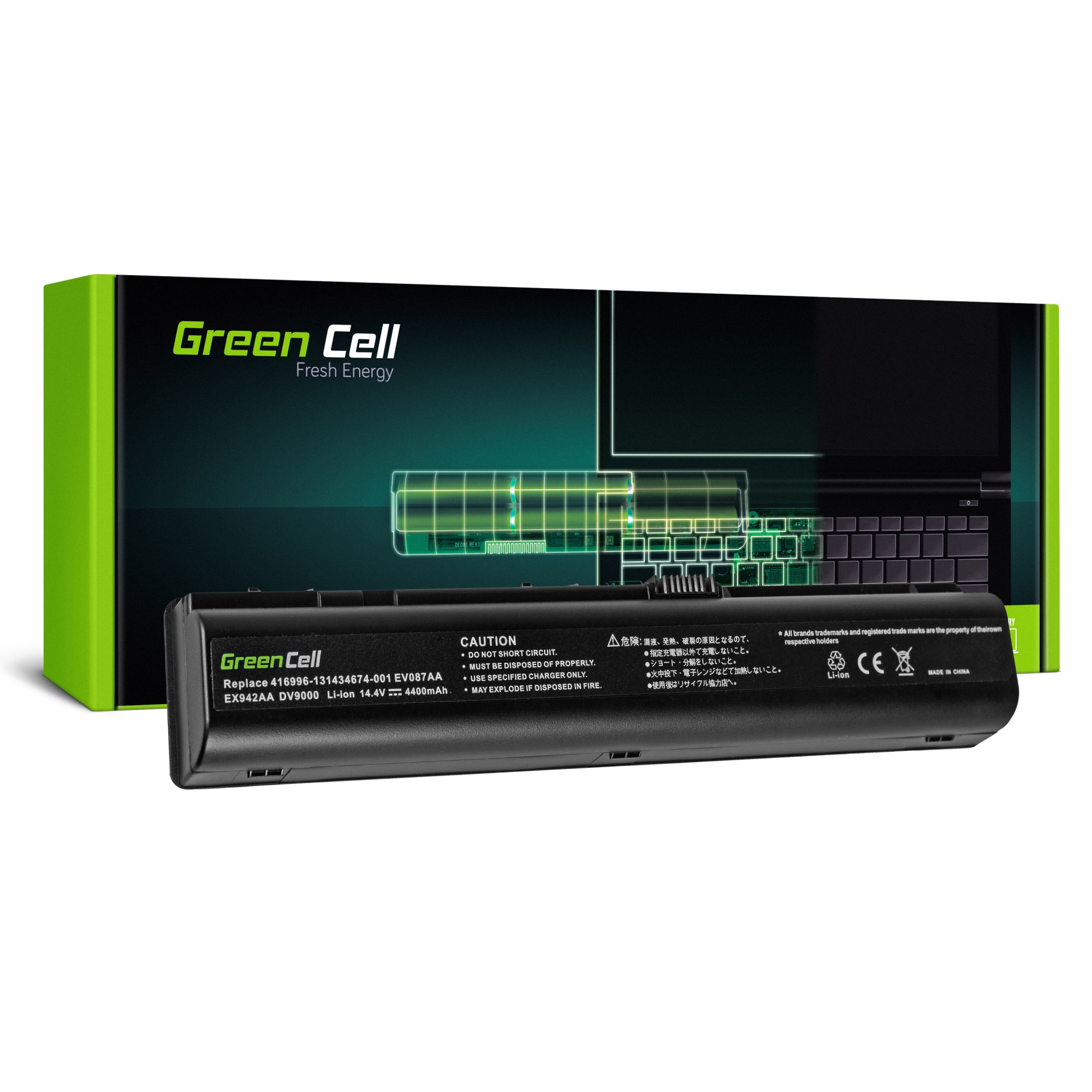 Baterie laptop HSTNN-LB33 pentru HP DV9000 DV9500 DV9600 DV9700 DV9800 acumulator marca Green Cell