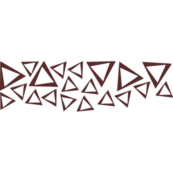 Sticker decorativ Futurist, 120 x 56 cm, maro inchis