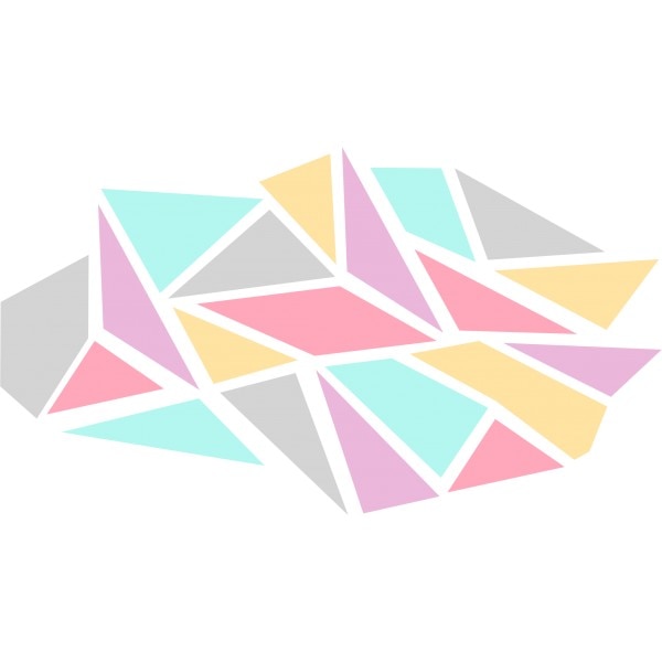 Sticker decorativ Pastel Glass, 120 x 67 cm