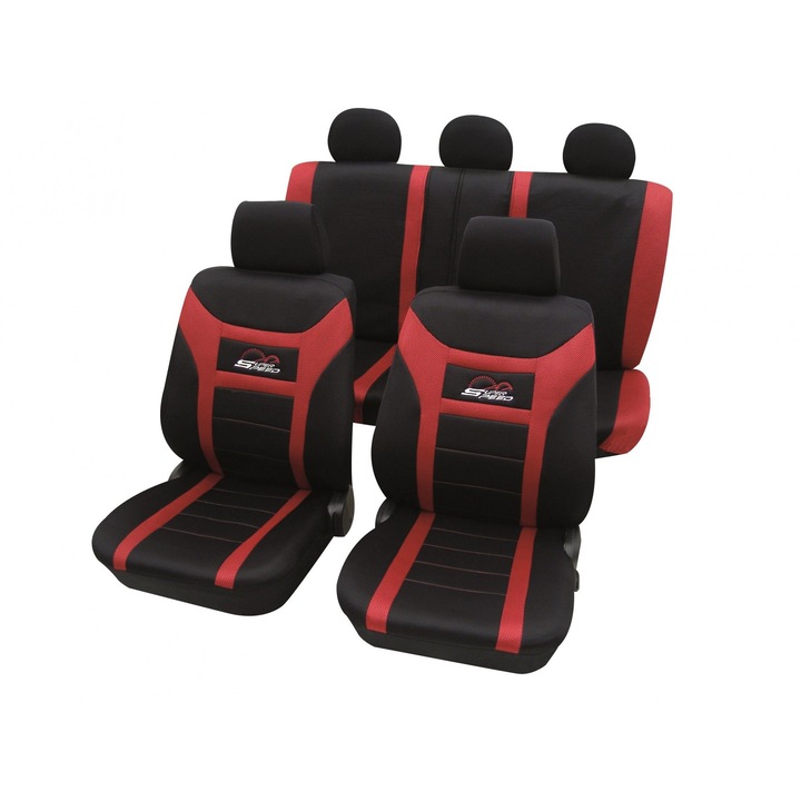 Комплект калъфи за седалки Petex Super Speed, Червени