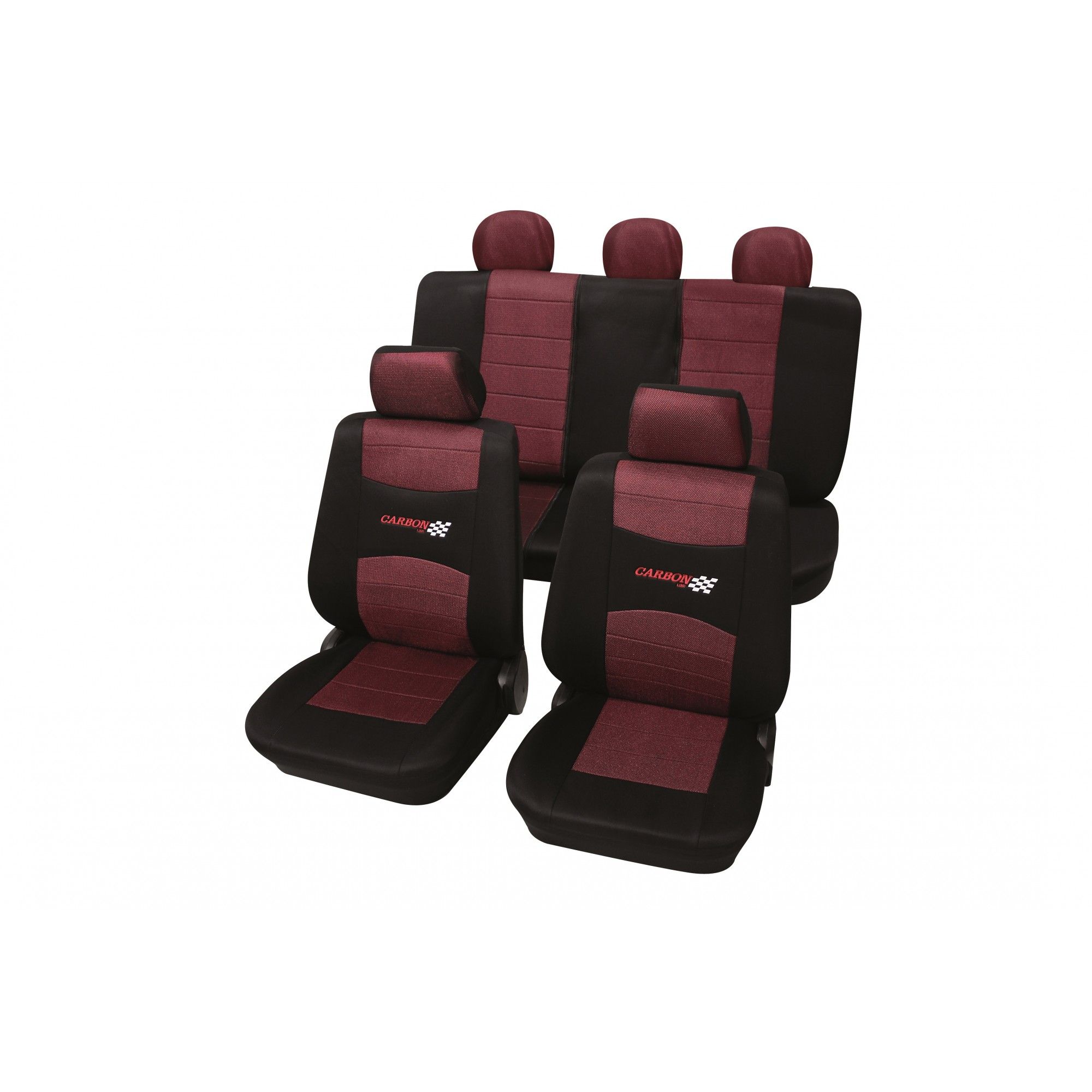 Set huse auto Petex Carbon Rosu Sab 1 Vario, 11 buc