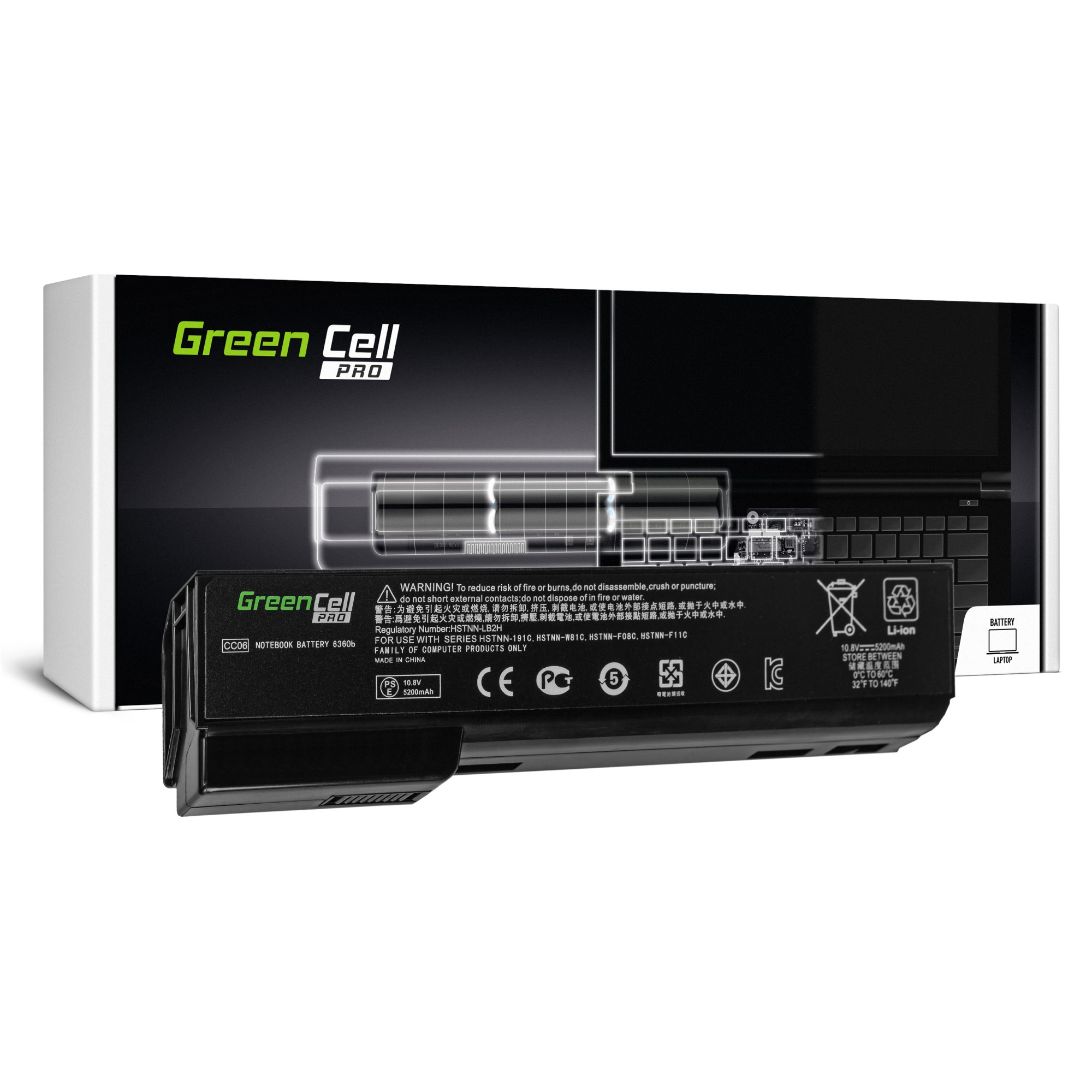 Baterie PRO serie HSTNN-DB2G CC06055 pentru HP (5200mAh 10.8V Samsung Celule) Laptop acumulator marca Green Cell®