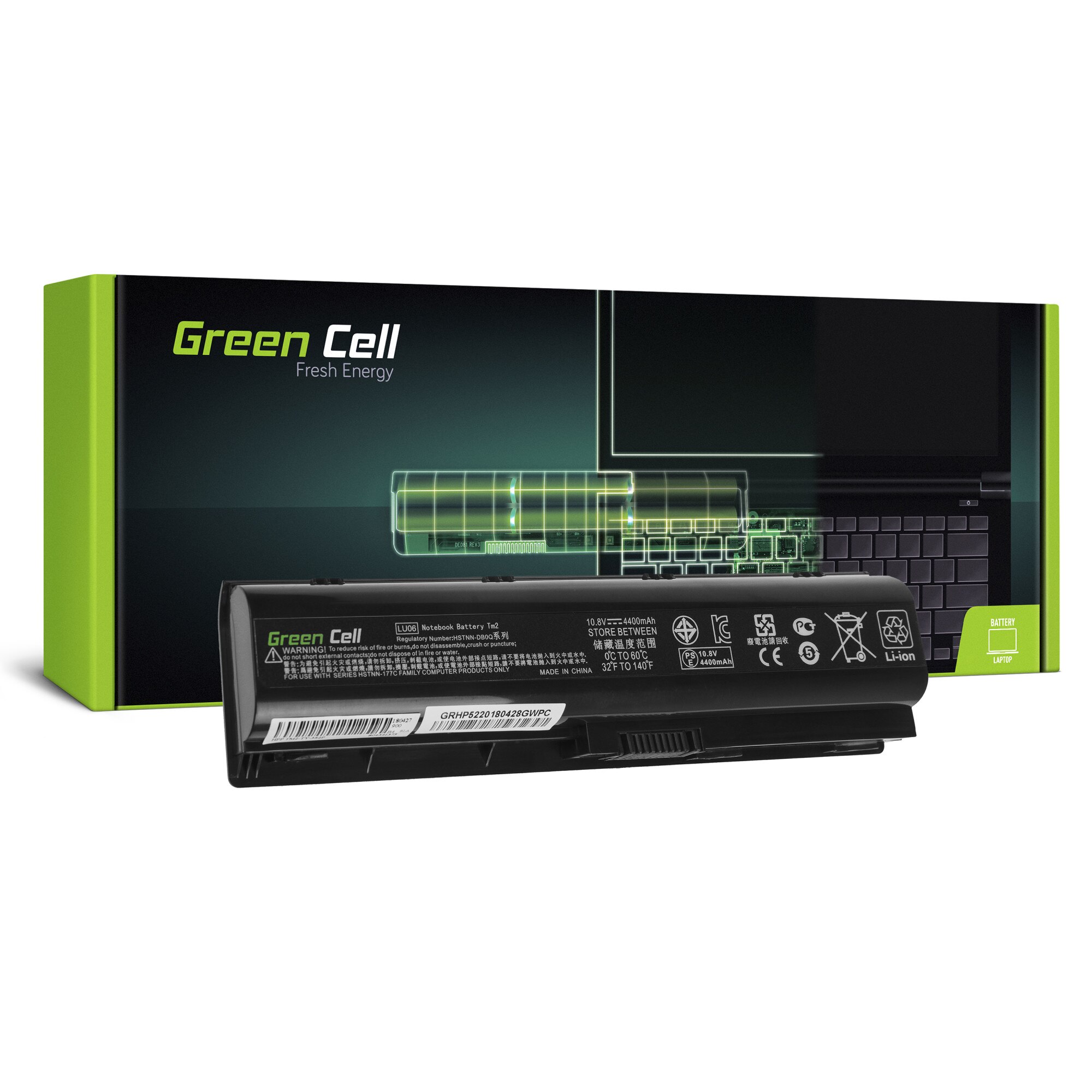 Baterie laptop LU06 HSTNN-DB0Q HSTNN-LB0Q pentru HP TouchSmart TM2 TM2-2110EW acumulator marca Green Cell
