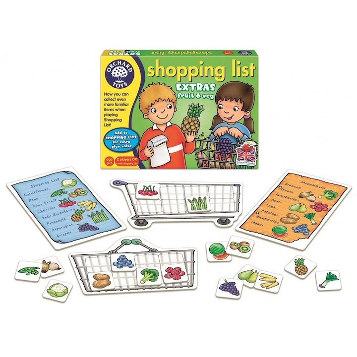 Orchard Toys Oktató játék angol nyelven, Bevásárlólista, Gyümölcsök és zöldségek