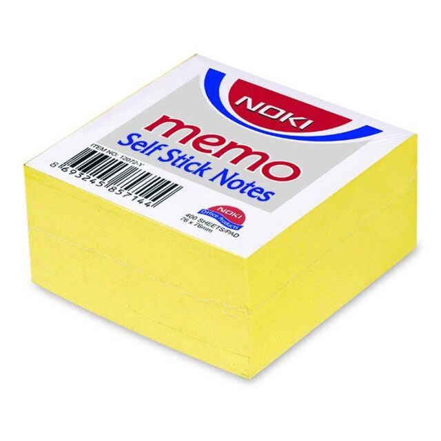 Notes adeziv Noki, 76x76mm, 400 File, Galben Pal