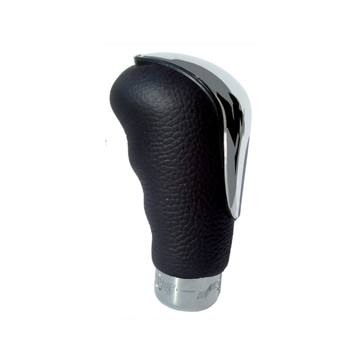 Cap schimbator de viteze Simoni Racing model BRIO CROMO piele neagra, cod 512210