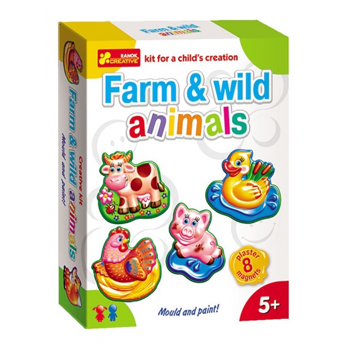 Set creativ pentru confectionarea de magneti ceramici Animale domestice si salbatice 4014