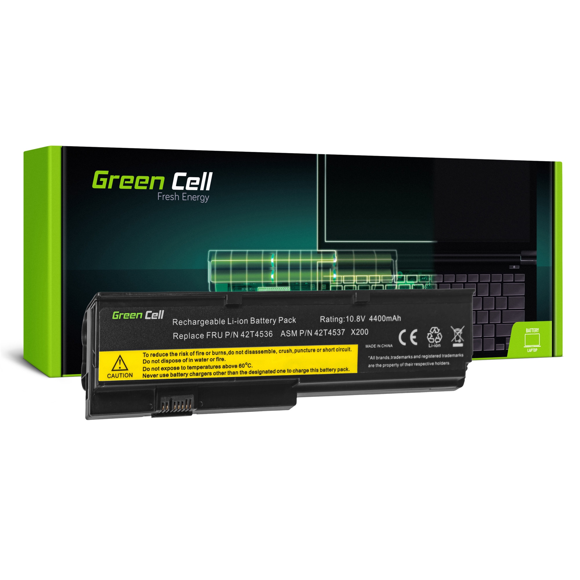 Baterie laptop 42T4650 pentru Lenovo ThinkPad X200 X201 X200s X201i acumulator marca Green Cell