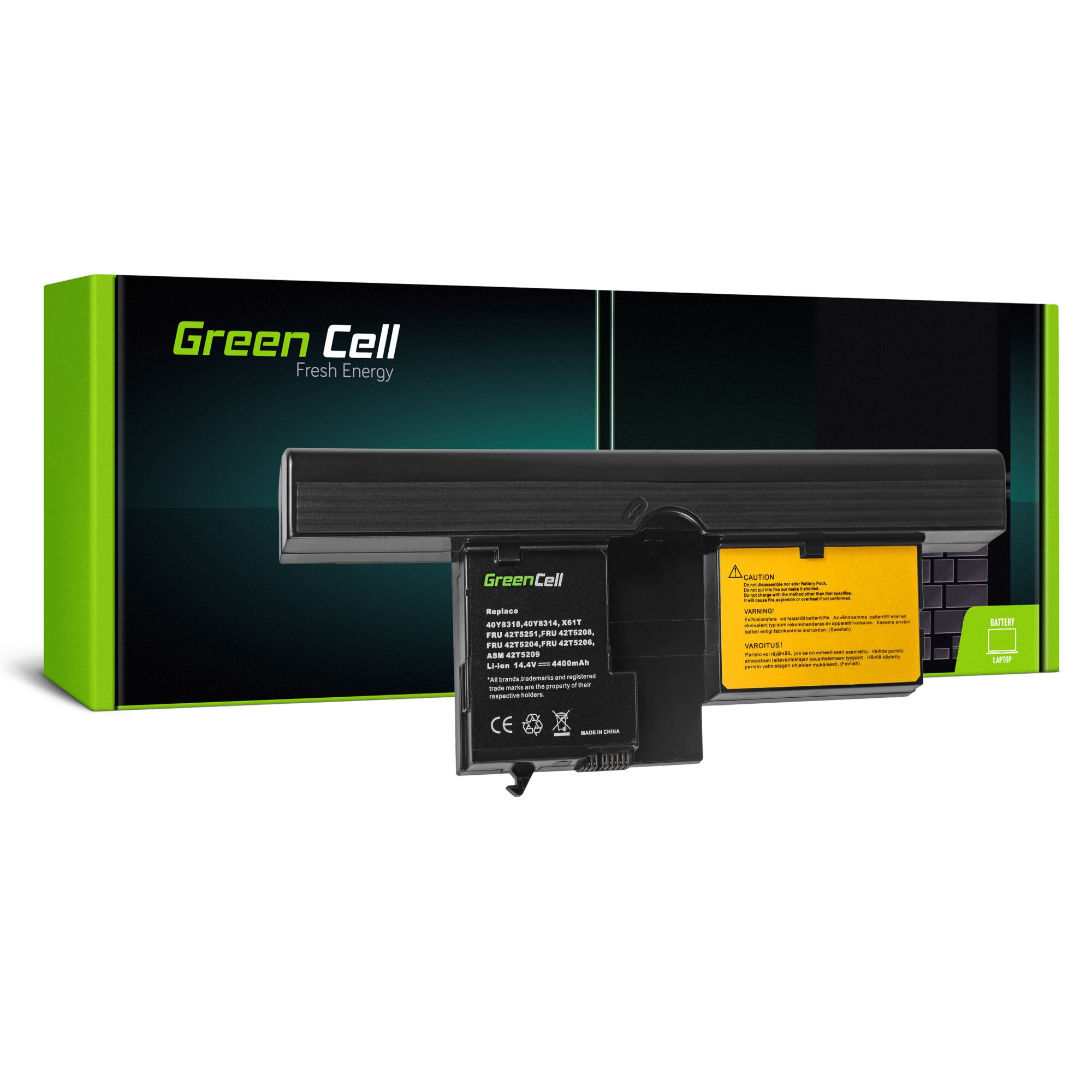 Baterie laptop pentru Lenovo IBM ThinkPad Tablet PC X60 X61 X61s X60s acumulator marca Green Cell