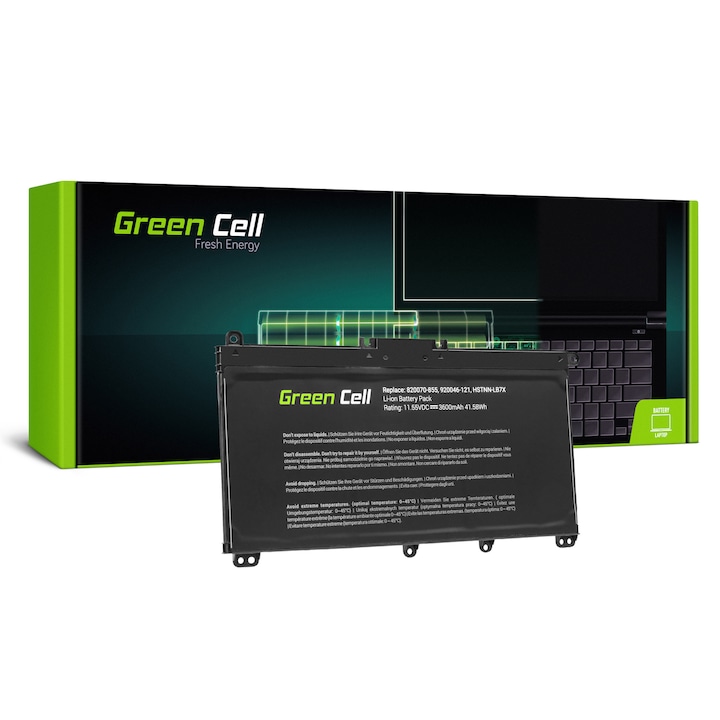 Baterie laptop TF03XL HSTNN-LB7X 920046-421 920070-855 pentru HP 14-BP Pavilion 14-BF 14-BK 15-CC 15-CD 15-CK 17-AR acumulator marca Green Cell
