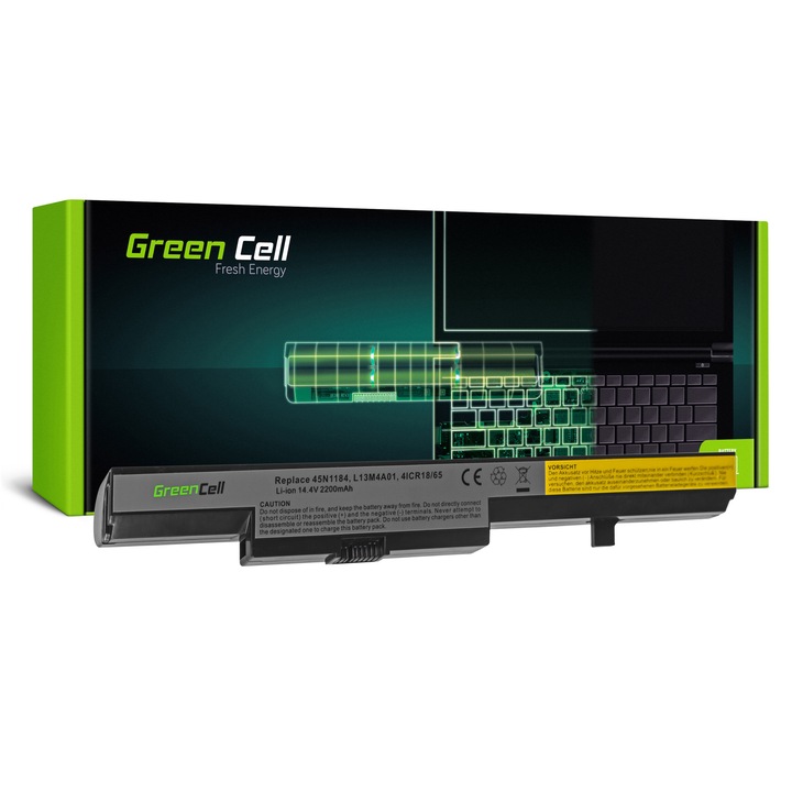 Батерия за лаптоп Green Cell, 121500191 / 45N1184 / 45N1185 / 4ICR18 65, За Lenovo (2200mAh, 14.4V)