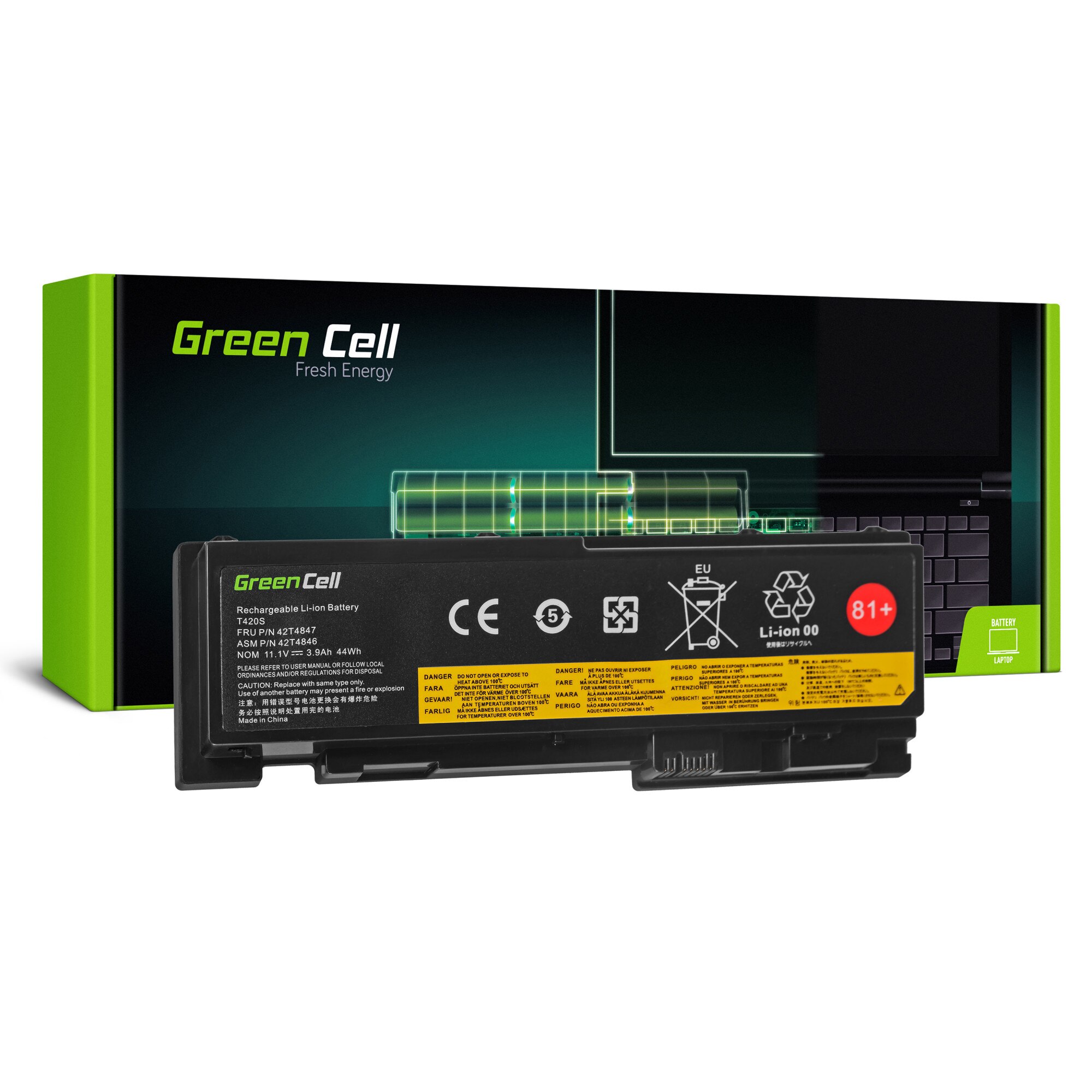 Baterie 45N1039 45N1038 pentru Lenovo (3900mAh 11.1V) Laptop acumulator marca Green Cell®