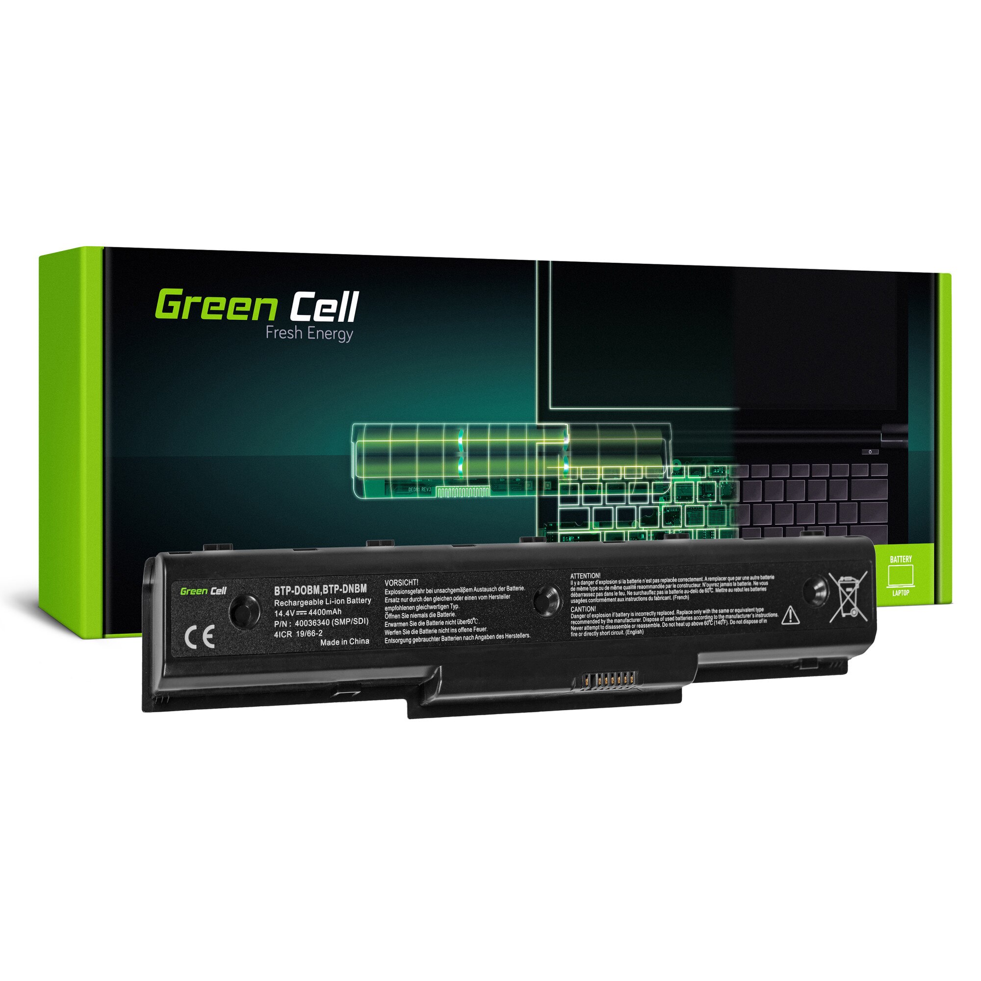 Baterie BTP-D0BM BTP-DNBM BTP-DOBM pentru Medion Akoya E7218 P7624 P7812 Laptop acumulator marca Green Cell