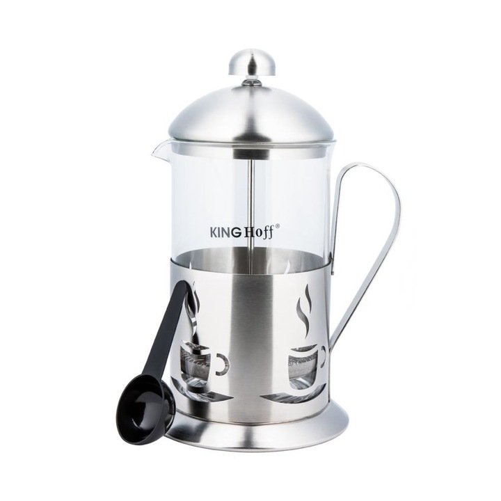 KingHoff KH-4830 tea/kávé készítő, Nemesacél, 350 ml